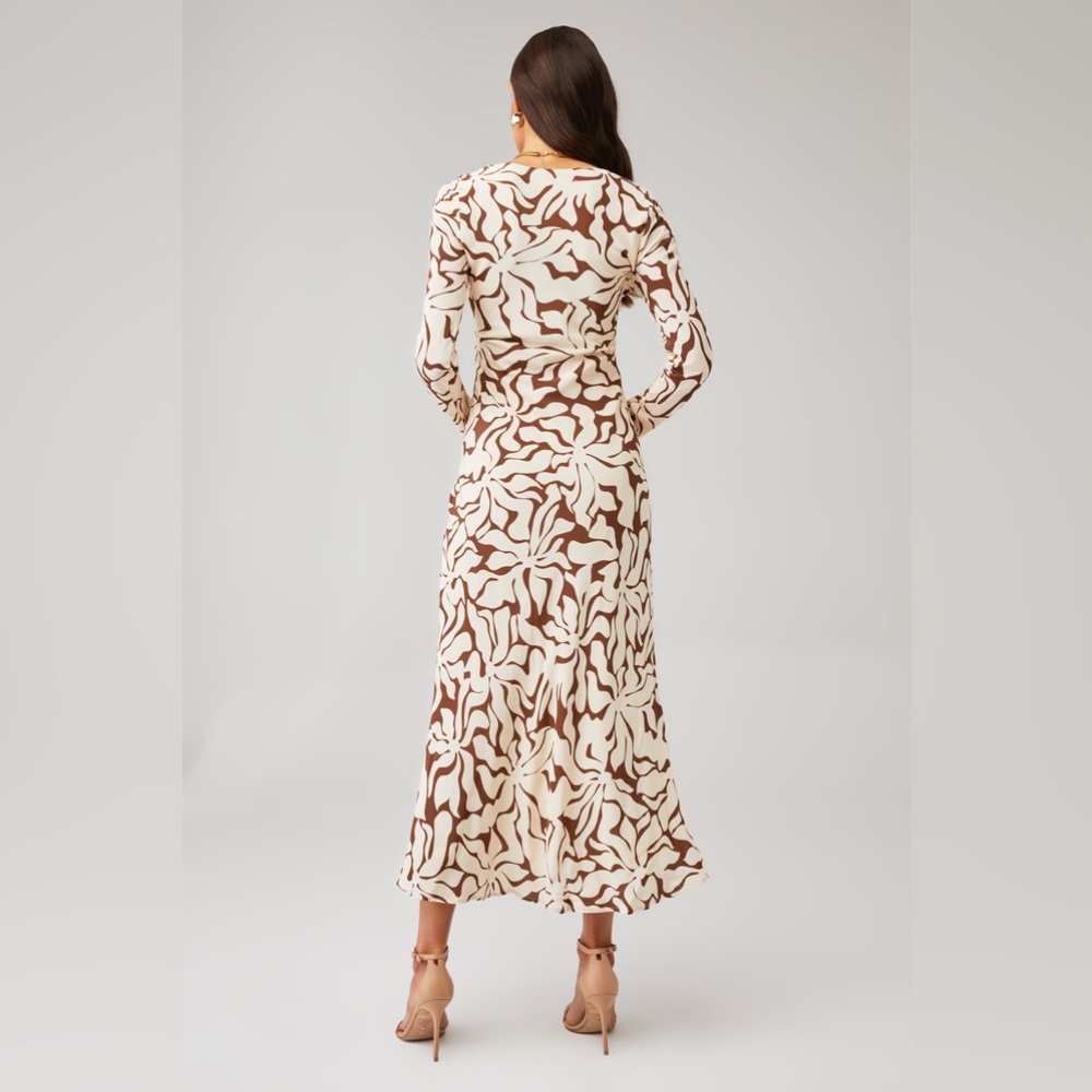 Mon Renn HIGH TIDE LONG SLEEVE DRESS‎ - HIGH TIDE COFFEE - Picture 3 of 7